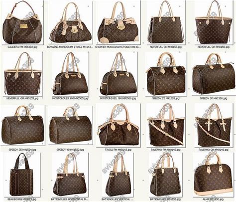 name of louis vuitton bags